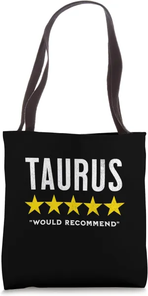 Funny star rating & Criticism of zodiac sign Taurus Tote Bag