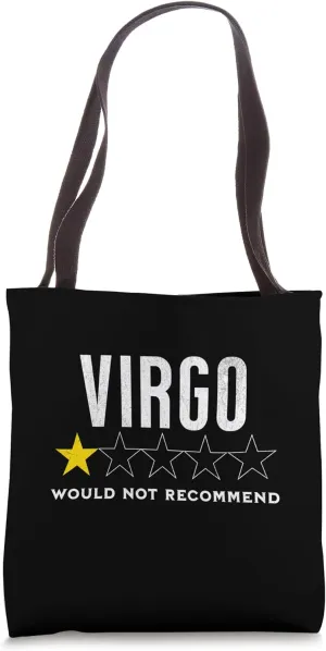 Funny star rating & Criticism of zodiac sign Virgo Tote Bag