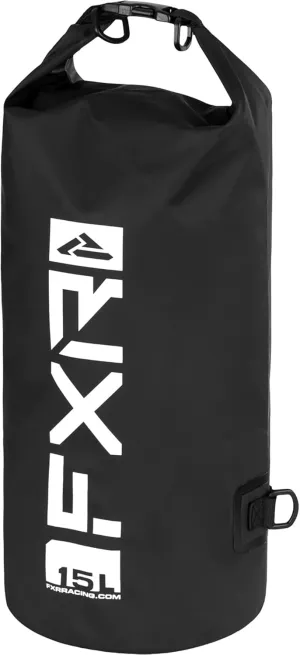 FXR Dry Bag Waterproof Roll-Up Closure D-Ring Off-Road Gear Black/White - 30 Litre