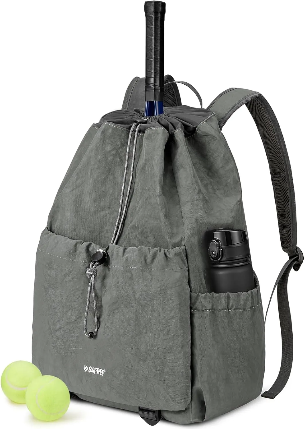 G4Free Tennis Bag, Tennis Backpack for Men & Women, Holds Tennis Pickleball Badminton Squash Rackets, Lightweight Backpack for Sports, Travel, Hiking