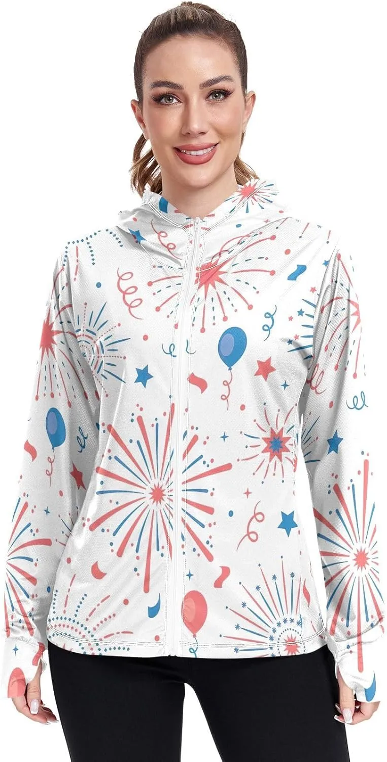 GAIGEO Colorful Pineapple Tropical Leaf Women Jacket UPF 50  Summer Jacket Women, Cooling and Lightweight, S