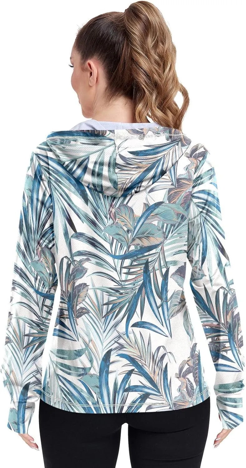 GAIGEO Colorful Pineapple Tropical Leaf Women Jacket UPF 50  Summer Jacket Women, Cooling and Lightweight, S