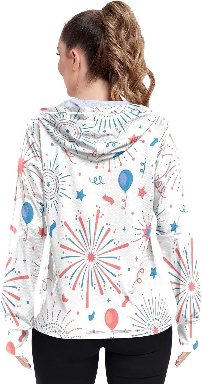 GAIGEO Colorful Pineapple Tropical Leaf Women Jacket UPF 50  Summer Jacket Women, Cooling and Lightweight, S