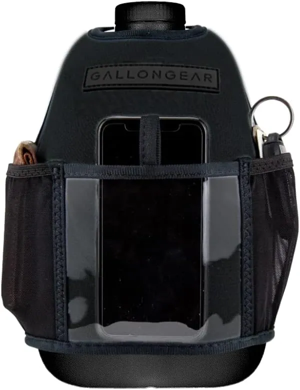 Gallon Gear 1 Gallon Fitness Hydration Cover | Neoprene Insulated Cooling & Portable Gym Water Bottle Carrier | CASE with Storage Pockets