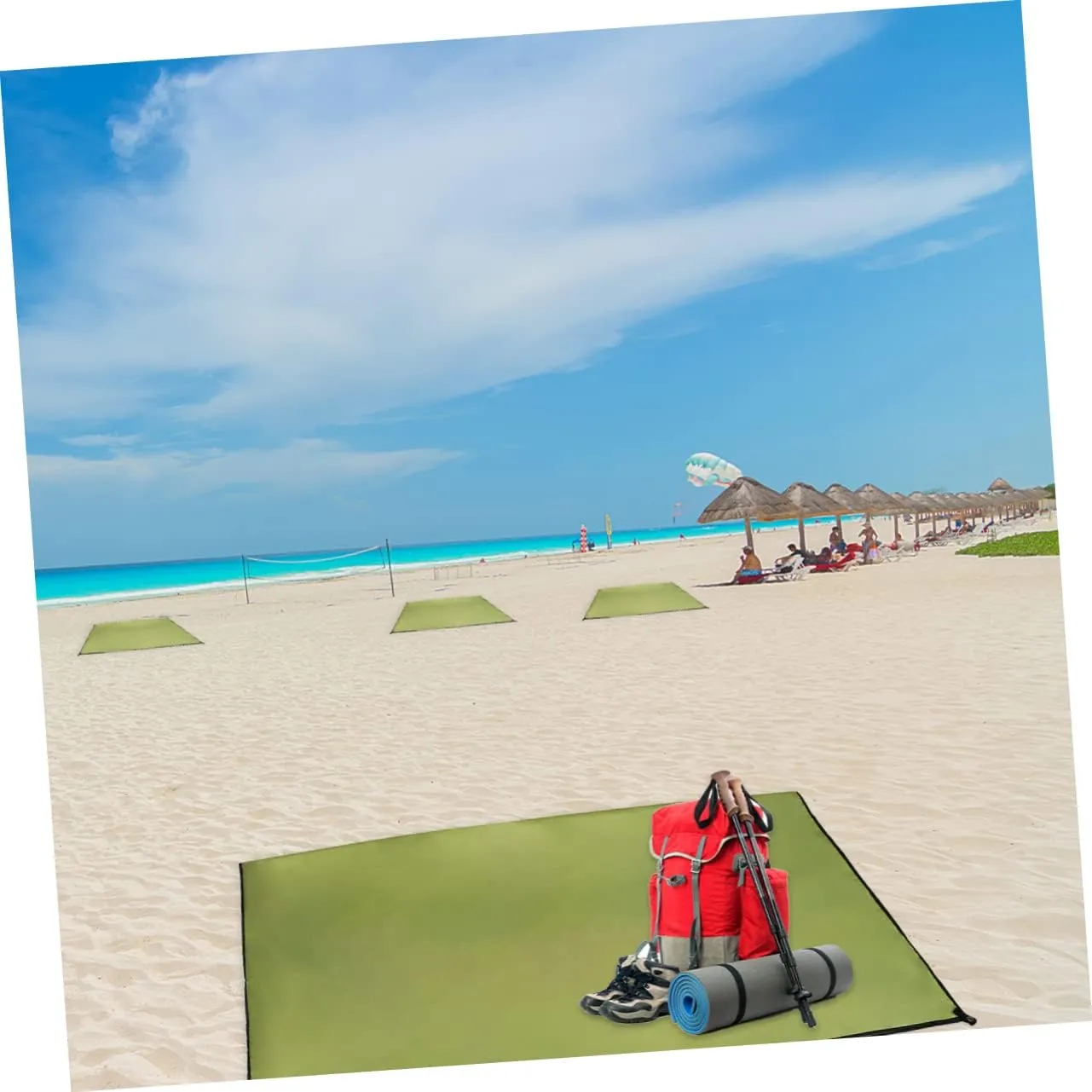 GALPADA Camping Rug for Tent Oxford Cloth Mat Portable Outdoor Blanket Beach Camping Pad 150x100cm Uv Protection Lightweight