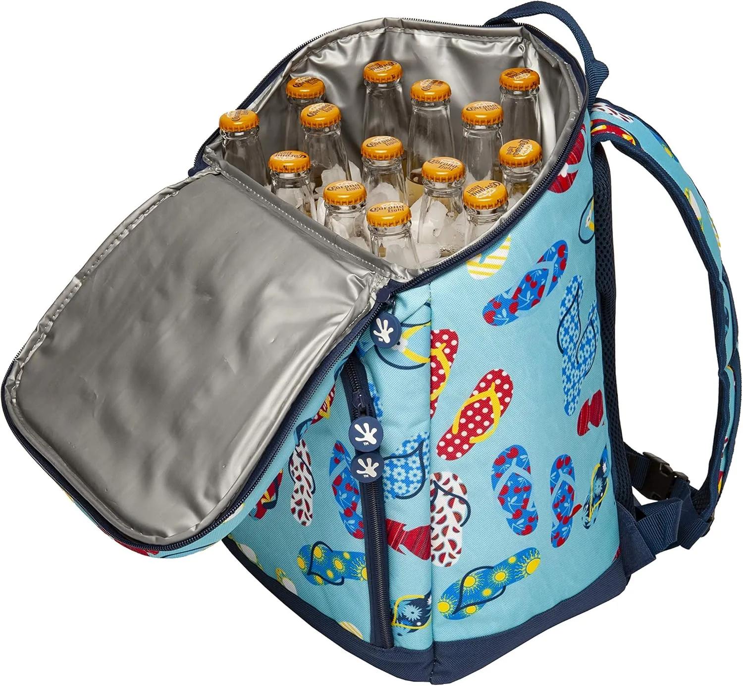 geckobrands Backpack Cooler – Hands-Free Insulated Cooler with Leak-Proof Compartment and Easy Access Pockets