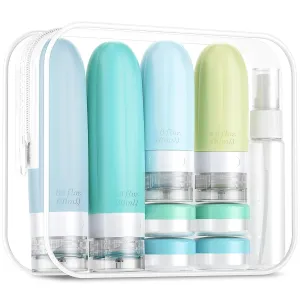 Gemice 16 Pack Travel Size Bottles, TSA Approved Leakproof Travel Containers for Toiletries, Silicone Refillable Travel Essentials Accessories with Travel Bag for Shampoo Conditioner
