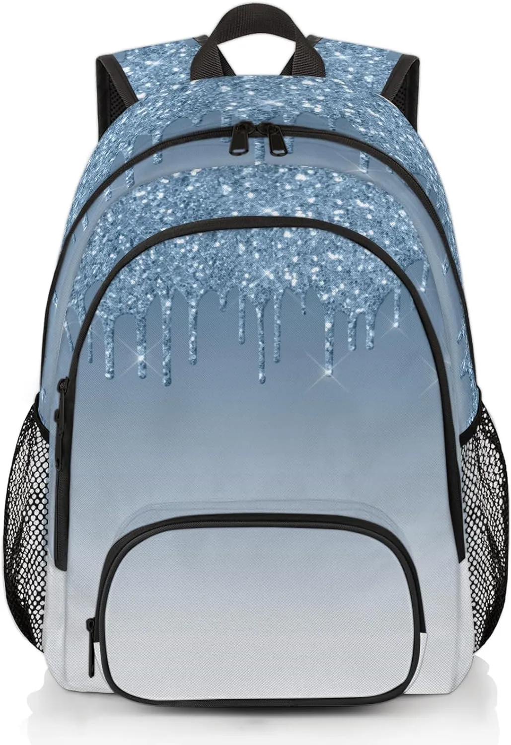 Glitter (No Glitter No Sequin) Carry on Travel Backpack for Women Men Water resistant Lightweight Rucksack Backpack for Weekender Casual Work Hiking Pink