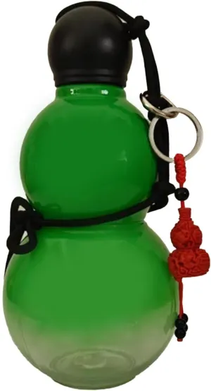 Gourd Style Water Bottle - 800ml Insulated PC Material, Unique Chinese Vintage Design for Portable Hydration for Men and Women (Green)