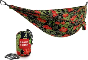 Grand Trunk TrunkTech Double Hammock | Portable Camping Hammock | Accessories for Outdoor, Indoor, Hiking Camping, Backpacking, Travel, Backyard, Beach (Big Fleur)