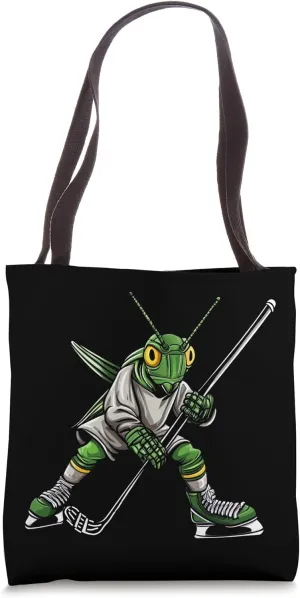 Grasshopper Ice Hockey Player Grasshopper Tote Bag