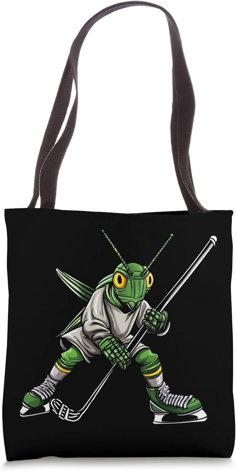 Grasshopper Ice Hockey Player Grasshopper Tote Bag