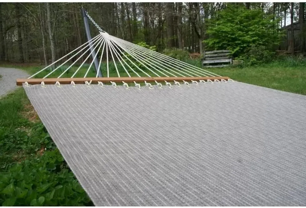Gray Double Hammock Size 1'' H X 156'' W X 54'' L, Quick-Dry, Sturdy and Lasts Longer, Weather Resistant, Uv Resistant, Rust Resistant and Stain Resistant | All Season Durable, Comfortable Relaxing