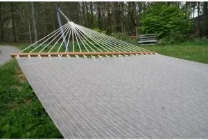Gray Double Hammock Size 1'' H X 156'' W X 54'' L, Quick-Dry, Sturdy and Lasts Longer, Weather Resistant, Uv Resistant, Rust Resistant and Stain Resistant | All Season Durable, Comfortable Relaxing