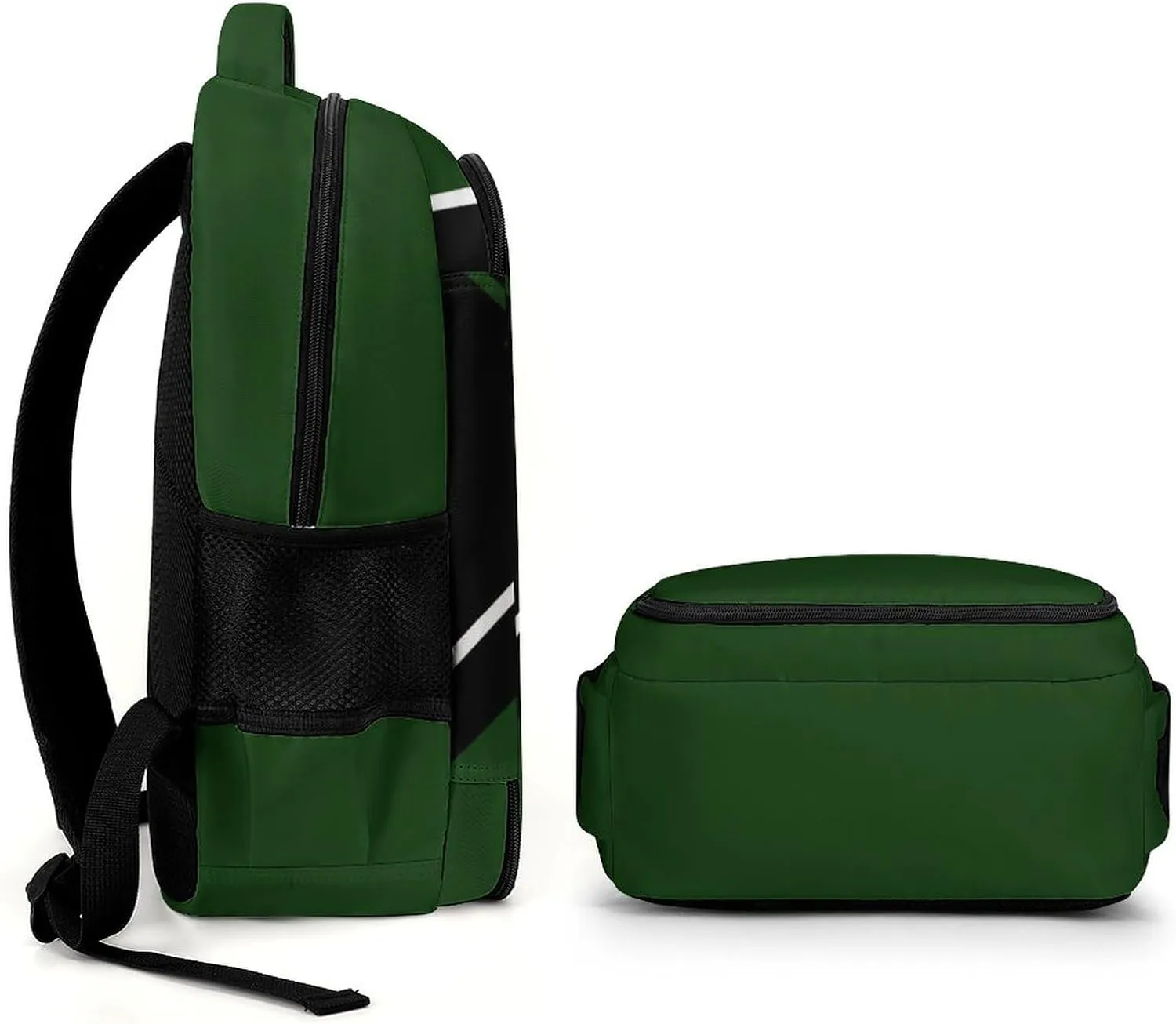 Green Cheerleader Waterproof School Backpack Personalized with Name for Men Women Sport Laptop Bag