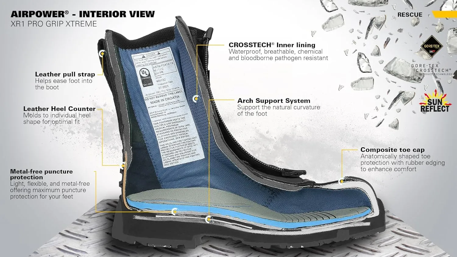 HAIX Airpower XR1 Pro Grip Xtreme Women's Composite-Toed All-Round Protection EMS Workboots with High Performance Winter Soles