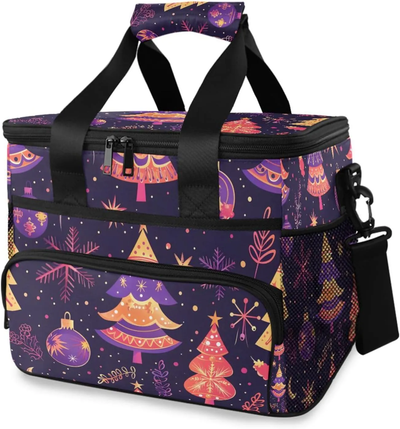 Halloween Skeleton Tree Cooler Bag Insulated Cooler Soft Sided Cooler 24 Can Portable Picnic Bag Large Leakproof Lunch Bag Box for Beach Grocery Camping Travel Car Men Women