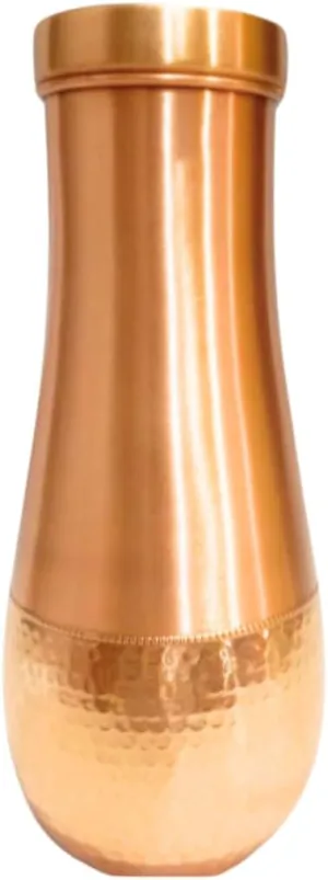 Hammered Design Pure Copper Water Bottle | Seamless Leakproof Water Bottle For Home, Office, Hotel Travelling and Gifting | Drink More Water and Immediately Reap the Health - 50 Fl Oz