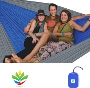 Hammock Bliss Triple - The Largest Portable Hammock on Planet Earth. Huge, King Plus Size, Multi Person, Family, 2 or 3 or Tall Person Camping Hammock. Extra Wide, Extra Long, Extra Comfortable