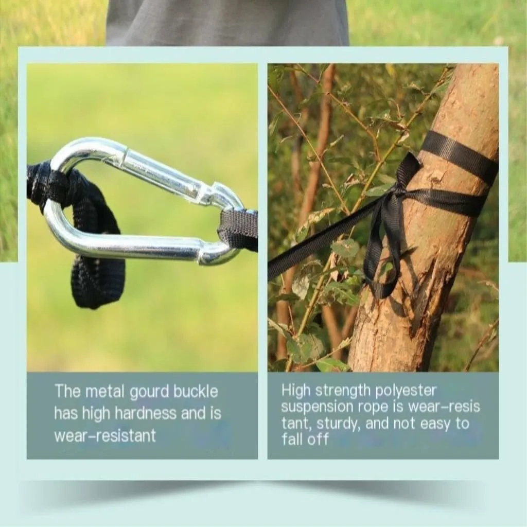 Hammock Double Camping Hammock Outdoor Camping Portable Single Parachute Cloth Three-Color Belt Anti-Mosquito Hammock Hammock Outdoor(C)