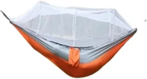 Hammock Double Camping Hammock Outdoor Camping Portable Single Parachute Cloth Three-Color Belt Anti-Mosquito Hammock Hammock Outdoor(C)