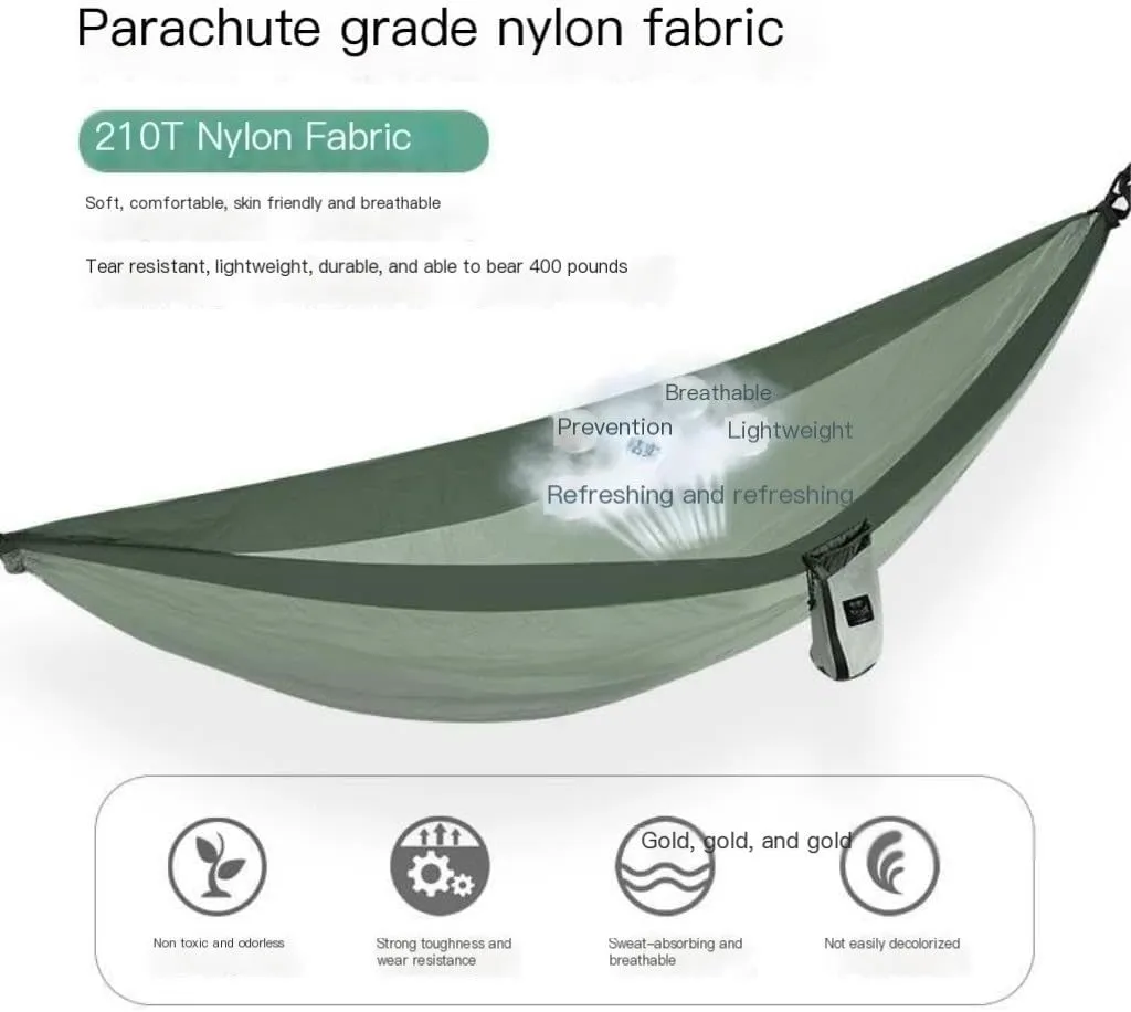 Hammock Double Camping Hammock Outdoor Swing Adult Indoor Student Dormitory Picnic Camp Single Anti-Rollover Hammock Hammock Outdoor(Blue,Large)