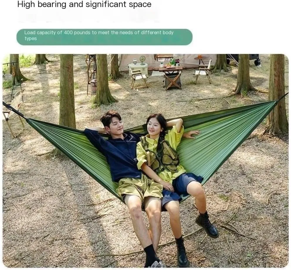 Hammock Double Camping Hammock Outdoor Swing Adult Indoor Student Dormitory Picnic Camp Single Anti-Rollover Hammock Hammock Outdoor(Blue,Large)