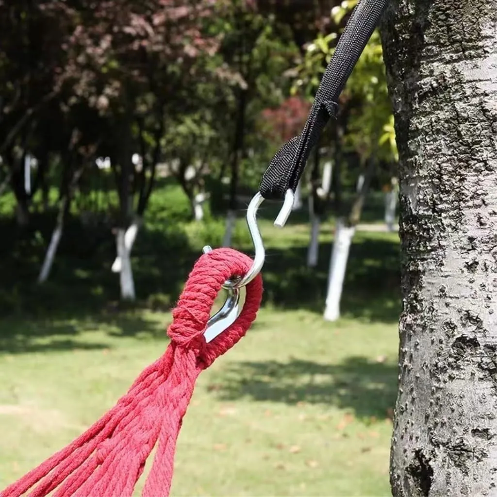 Hammock Double European and American Hammock Outdoor Folding Camping Woven Canvas Autumn Portable Hanging Chair Double Hammock Outdoor(D)