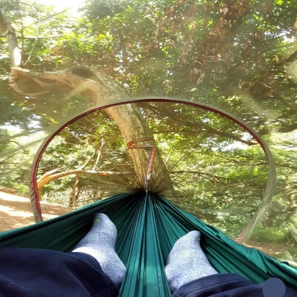 Hammock Double Hammock Outdoor Camping Anti-Mosquito Hanging Sheet Double Summer Widening Parachute Single Anti-Rollover Hammock Outdoor(C)