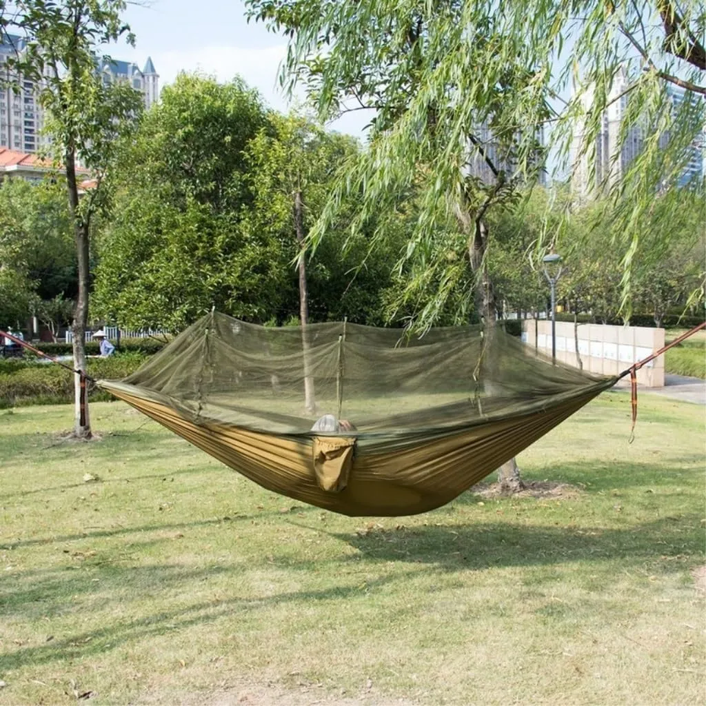 Hammock Double Hammock Outdoor Camping Anti-Mosquito Outdoor Camping with Mosquito Net Breathable Hanging Tree Tent Hammock Outdoor