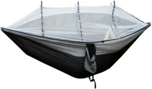 Hammock Double Hammock Outdoor Camping Anti-Mosquito Outdoor Camping with Mosquito Net Breathable Hanging Tree Tent Hammock Outdoor(A)