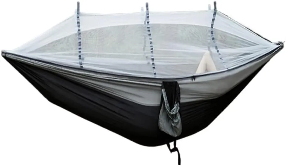 Hammock Double Hammock Outdoor Camping Anti-Mosquito Outdoor Camping with Mosquito Net Breathable Hanging Tree Tent Hammock Outdoor(A)