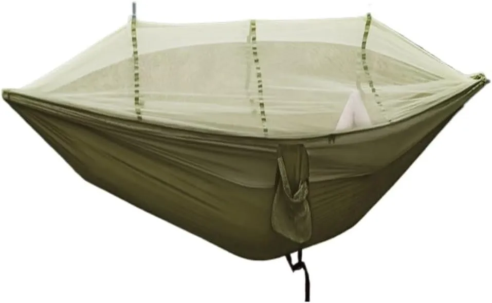 Hammock Double Hammock Outdoor Camping Anti-Mosquito Outdoor Camping with Mosquito Net Breathable Hanging Tree Tent Hammock Outdoor(D)