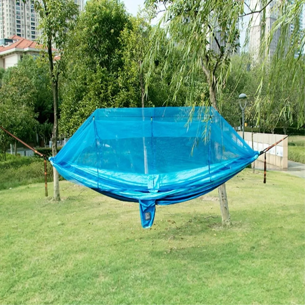Hammock Double Mosquito Net Hammock Double Outdoor Anti-Mosquito Parachute Cloth Swing Outdoor Sleeping Hanging Tree Camping Hammock Outdoor(B,Small)