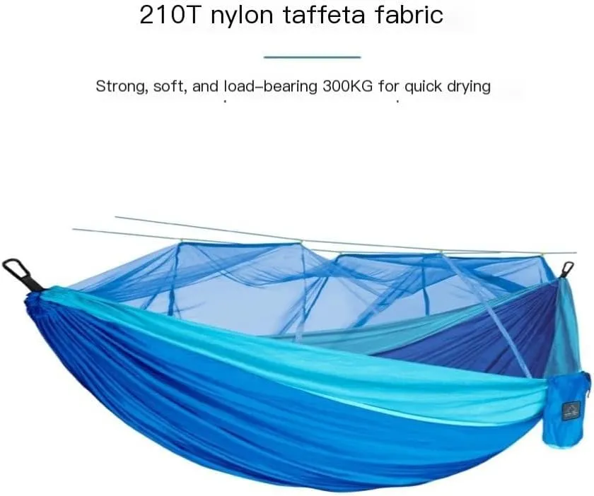 Hammock Double Mosquito Net Hammock Double Outdoor Anti-Mosquito Parachute Cloth Swing Outdoor Sleeping Hanging Tree Camping Hammock Outdoor(B,Small)