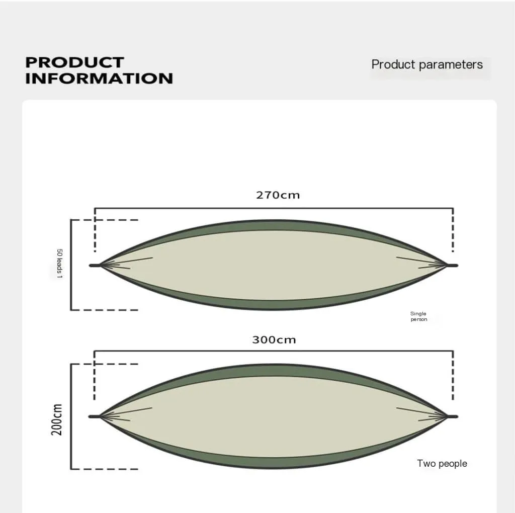 Hammock Double Muche Outdoor Camping Anti-Rollover Hammock Adult Outdoor Swing Ultra-Light Portable Double Hanging Chair Hammock Outdoor(C)