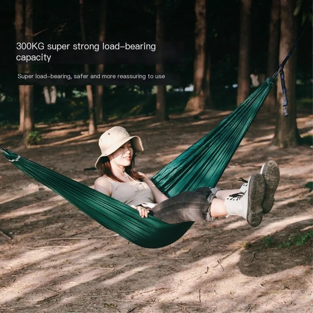 Hammock Double Muche Outdoor Camping Anti-Rollover Hammock Adult Outdoor Swing Ultra-Light Portable Double Hanging Chair Hammock Outdoor(C)