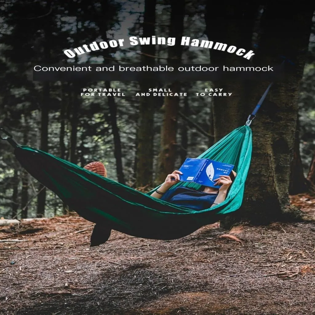 Hammock Double Muche Outdoor Camping Anti-Rollover Hammock Adult Outdoor Swing Ultra-Light Portable Double Hanging Chair Hammock Outdoor(C)