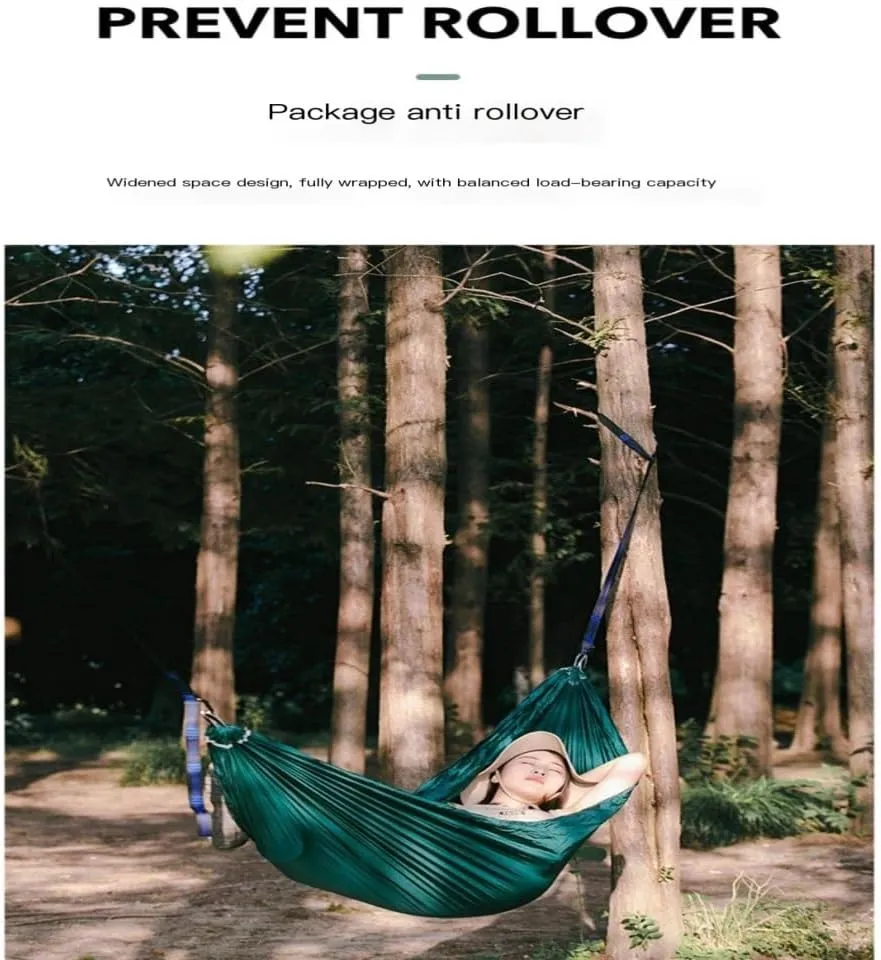 Hammock Double Muche Outdoor Camping Anti-Rollover Hammock Adult Outdoor Swing Ultra-Light Portable Double Hanging Chair Hammock Outdoor(C)
