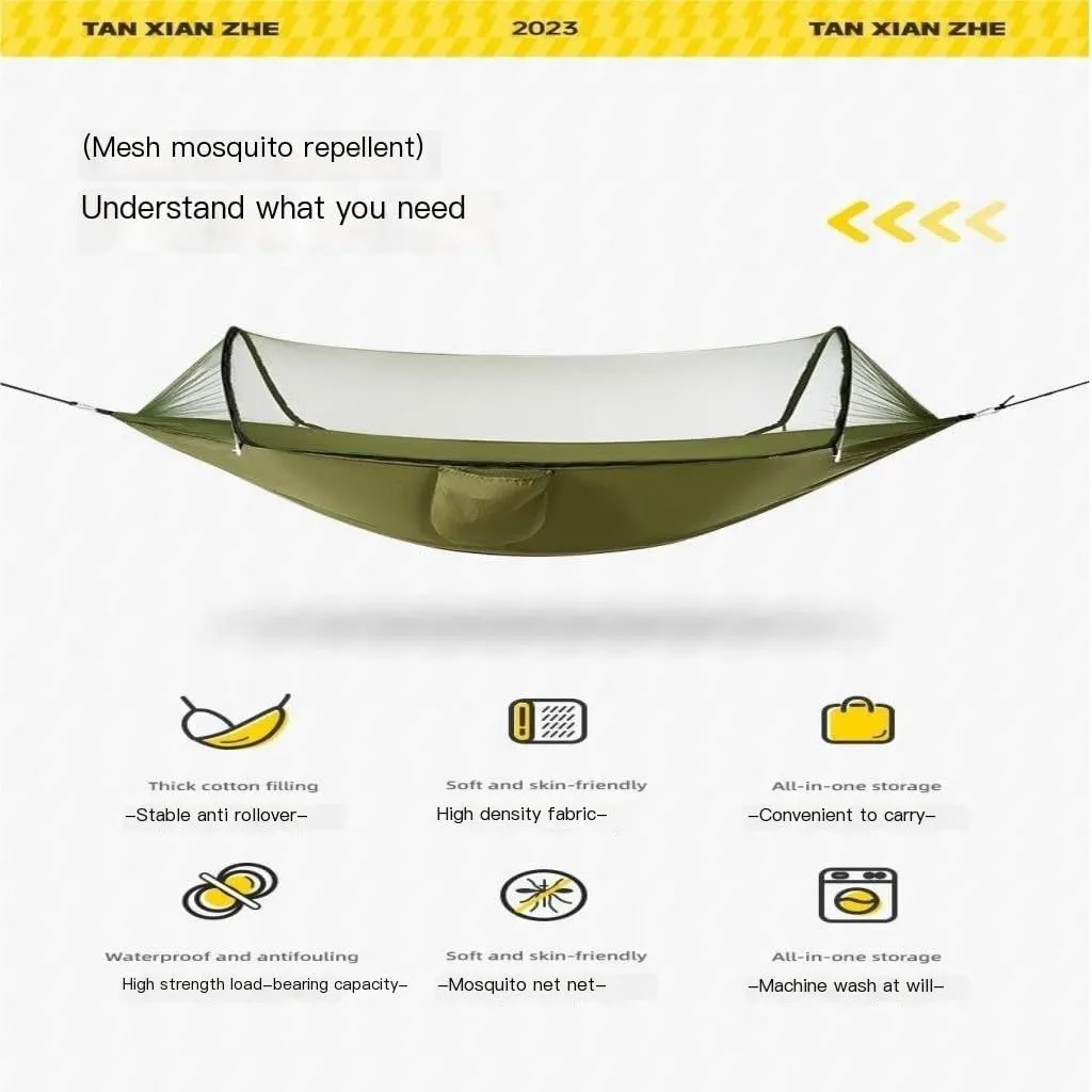 Hammock Double Multifunctional Outdoor Hammocks, A New Choice for Comfort and Leisure Hammock Outdoor(Blue)