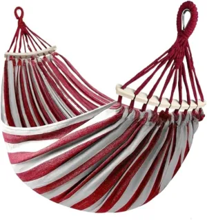 Hammock Double Outdoor Canvas Hammock Camping Anti-Rollover Swing Thickened Spot Single Double Duckbill Buckle Hammock Hammock Outdoor(B)