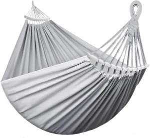 Hammock Double Outdoor Canvas Hammock Camping Anti-Rollover Swing Thickened Spot Single Double Duckbill Buckle Hammock Hammock Outdoor(G)