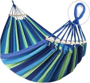Hammock Double Outdoor Canvas Hammock Camping Anti-Rollover Swing Thickened Spot Single Double Duckbill Buckle Hammock Hammock Outdoor(H)