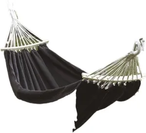 Hammock Double Outdoor Hammock Sheet Double Camping Hammock Swing Spring Outing Camping Anti-Rollover Canvas Hanging Basket Hammock Outdoor(Black)
