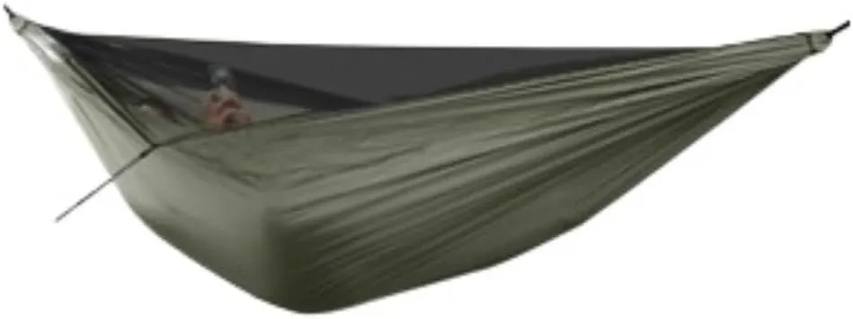 Hammock Double Ultra-Light Nylon Double Hammock Parachute Cloth Anti-Rollover Elastic Band Encrypted Mosquito Net Hammock Hammock Outdoor(B)