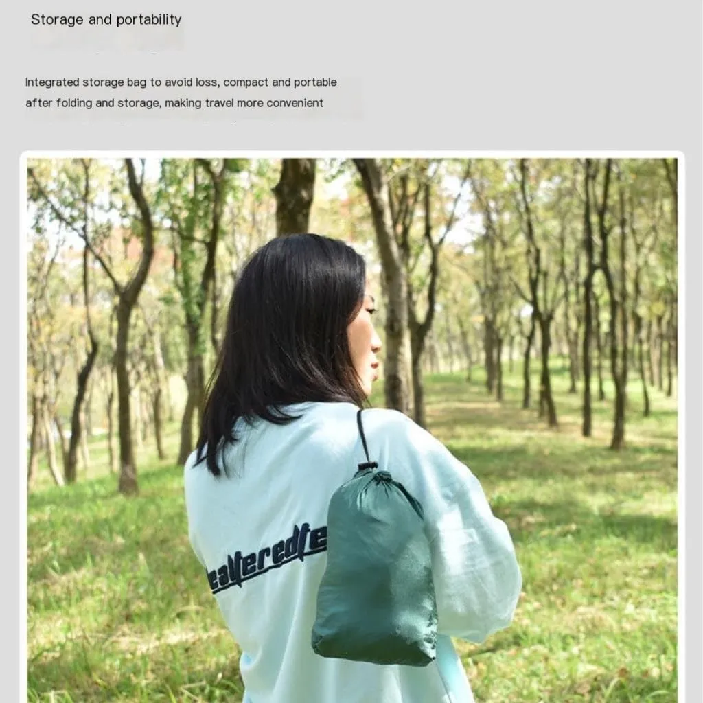 Hammock Double Ultra-Light Nylon Double Hammock Parachute Cloth Anti-Rollover Elastic Band Encrypted Mosquito Net Hammock Hammock Outdoor(B)