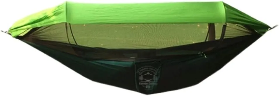 Hammock Mosquito Net Hammock Outdoor Camping Fully Automatic Quick-Open Hammock Sunshade Outdoor Anti-Mosquito Hammock Hammocks for Outside(Green)