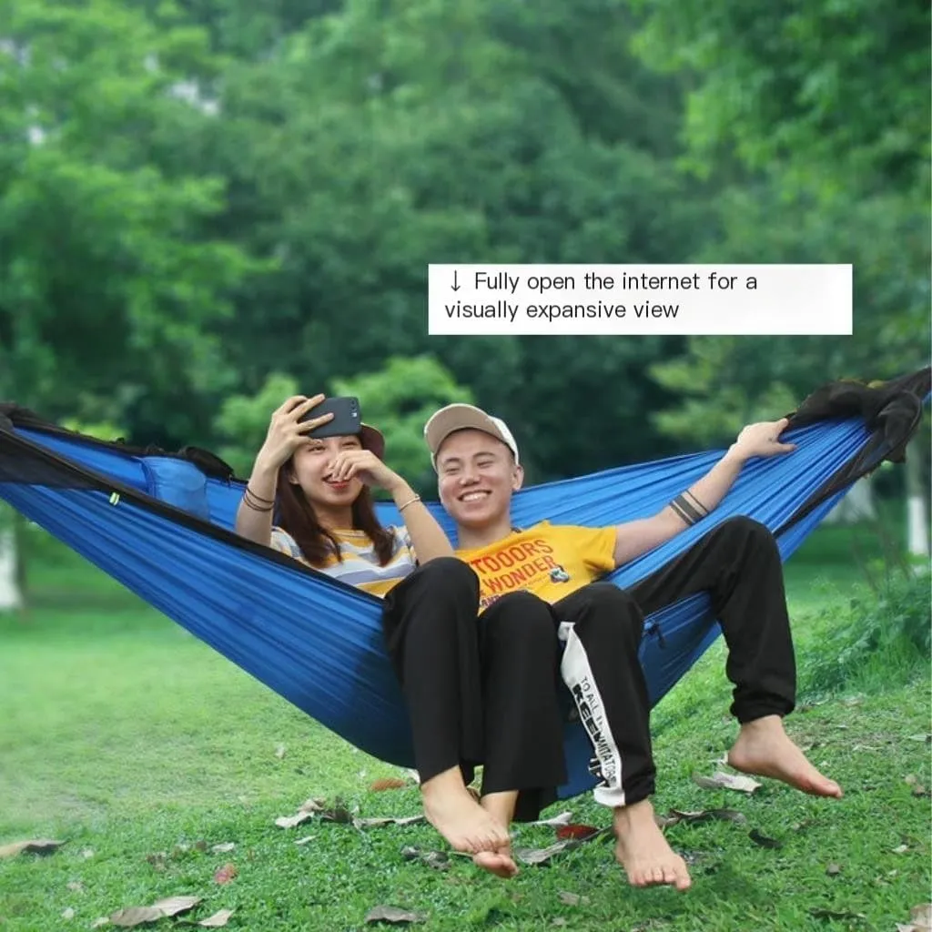 Hammock Mosquito Net Hammock Outdoor Camping Fully Automatic Quick-Open Hammock Sunshade Outdoor Anti-Mosquito Hammock Hammocks for Outside(Green)