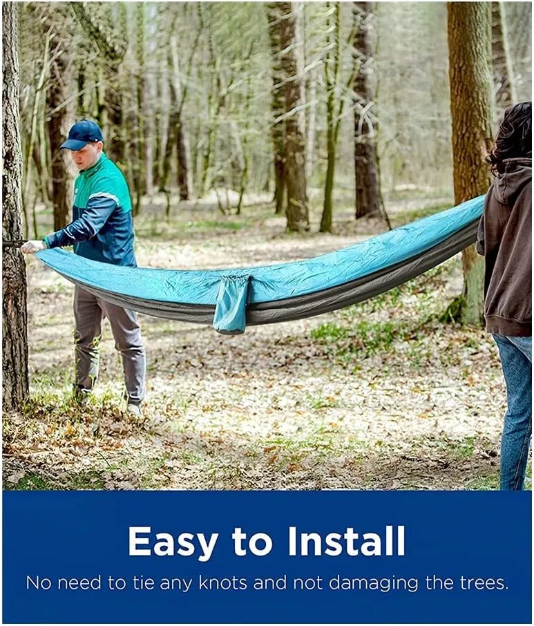 Hammock Portable Camping Hammock,Double Hanging Bed,Lightweight Nylon Parachute Hammock, Outdoor Survival Travel Leisure Sleeping Swing