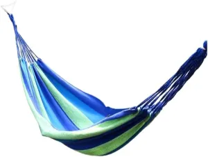 Hammock Single Double Parachute Cloth Hammock Light Breathable Hammock Nylon Hammock Outdoor Swing Anti-Rollover Hammocks for Outside(Blue,Small)